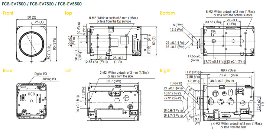 SONY FCB-CV/EV7520尺寸图