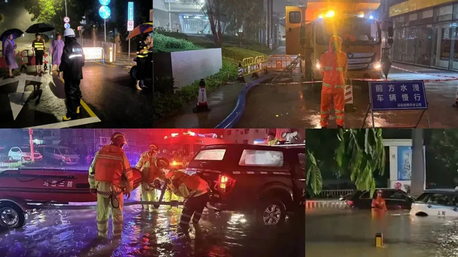 致敬暴雨中迎难而上的深圳人