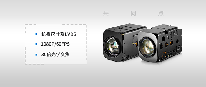FCB-EV9520L与FCB-EV/CV7520（A）& FCB-EV/CV7500的共同点