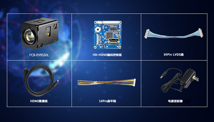 SONY FCB-EV9520L输出HDMI视频信号所需配件