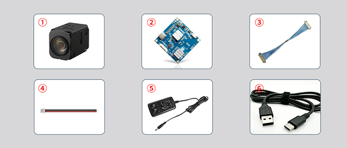 USB TYPE-C编码采集模块对接索尼FCB-EV9520L高清一体化摄像机模组产品配件